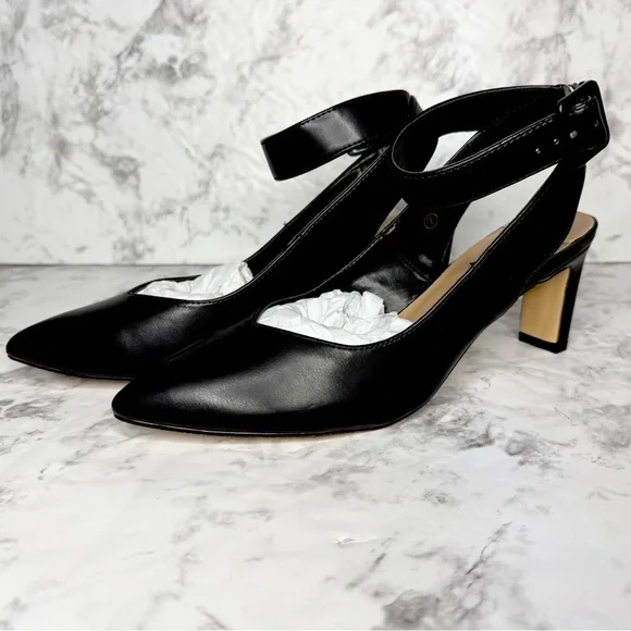 New black ankle strap heels size 7 pumps - Picture 2 of 4